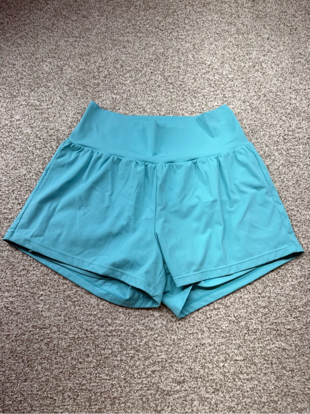 Women's Halara Loka Blue SoftlyZero Airy Super High Waisted 2-in-1 Shorts Size L